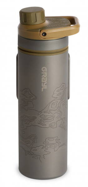 GRAYL - Wasserfilter Ultrapress Titanium Bottle (Coyote Brown)