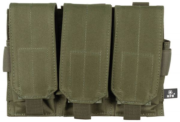 Magazintasche,3-fach,&quot;MOLLE&quot;, oliv