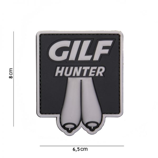 Klettabzeichen GILF Hunter 3D small - schwarz