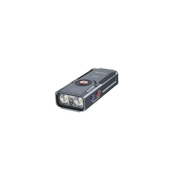 Fenix - E06R Schlüsselanhänger-Taschenlampe mit UV &amp; Laser, grau (700 Lumen)