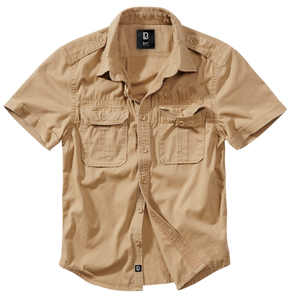 Brandit - Vintage Shirt Short Sleeve camel
