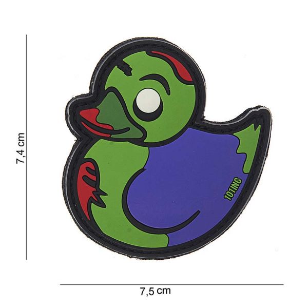 Klettabzeichen Ente &quot;Zombie&quot; - mehrfarbig