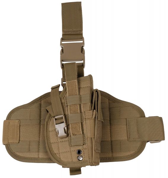 Pistolenbeinholster, &quot;MOLLE&quot;, rechts, coyote tan