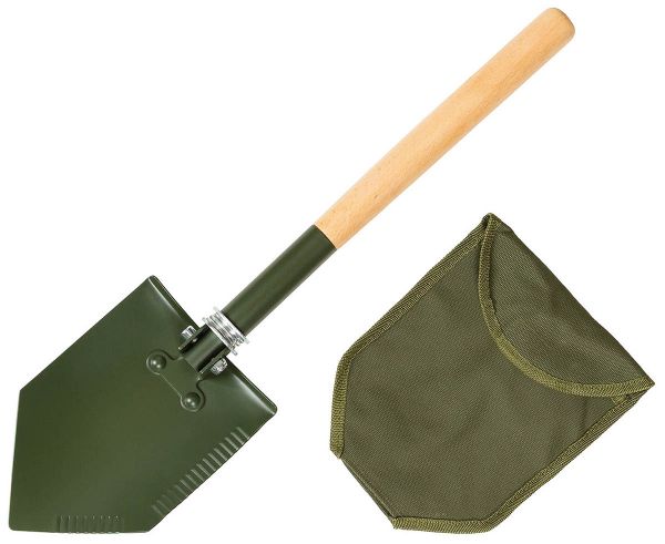 Klappspaten, Holzstiel, "Deluxe", 2-teilig