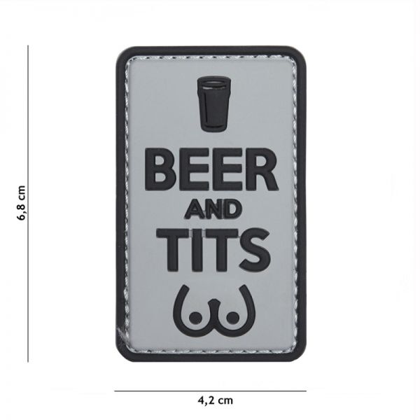 Klettabzeichen Beer And Tits - schwarz