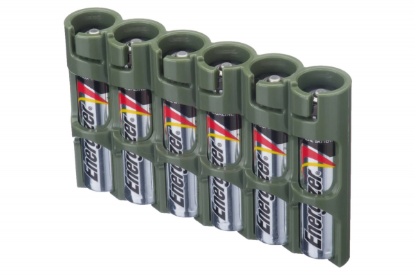 Storacell - Aufbewahrungsbox für 6 x AAA Batterien (olive)