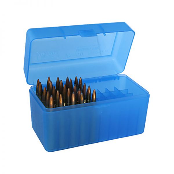 MTM CASE-GARD - Patronenbox MTM RL-50, clear blue (50xGP11)