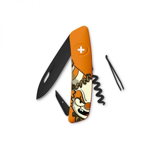 SWIZA Taschenmesser D01 AllBlack Clown - orange