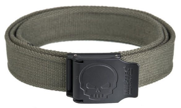 Gürtel &quot;Skull&quot; 40mm - oliv