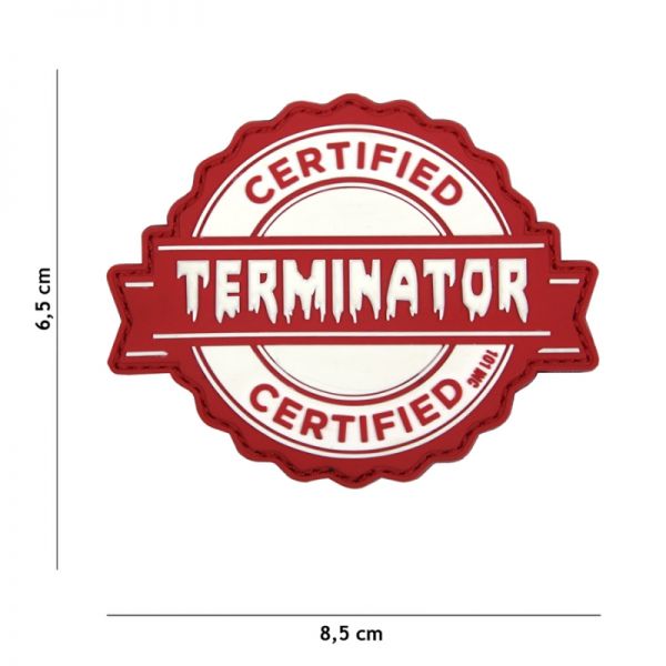 Klettabzeichen Terminator - rot