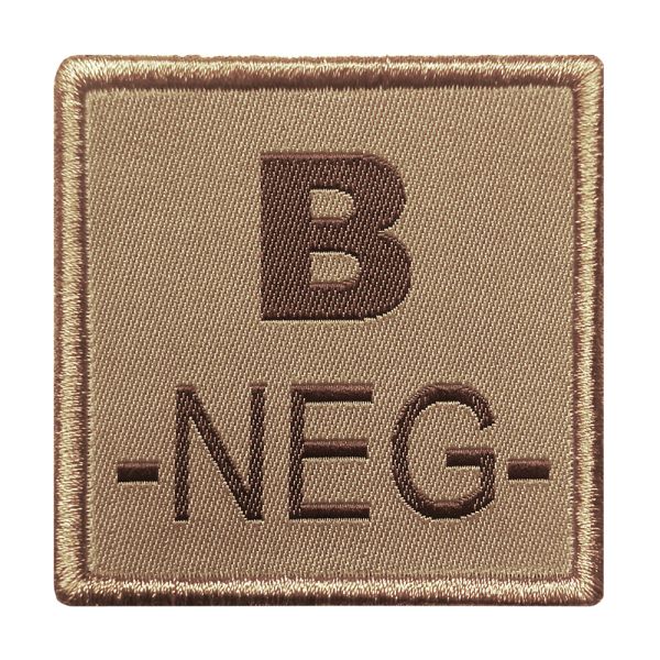 A10 Equipment - Patch Blutgruppe B- (tan)