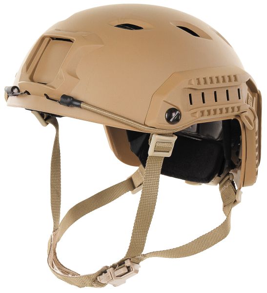 US Helm, FAST-Fallschirmjäger, coyote, Rails, ABS-Kunststoff