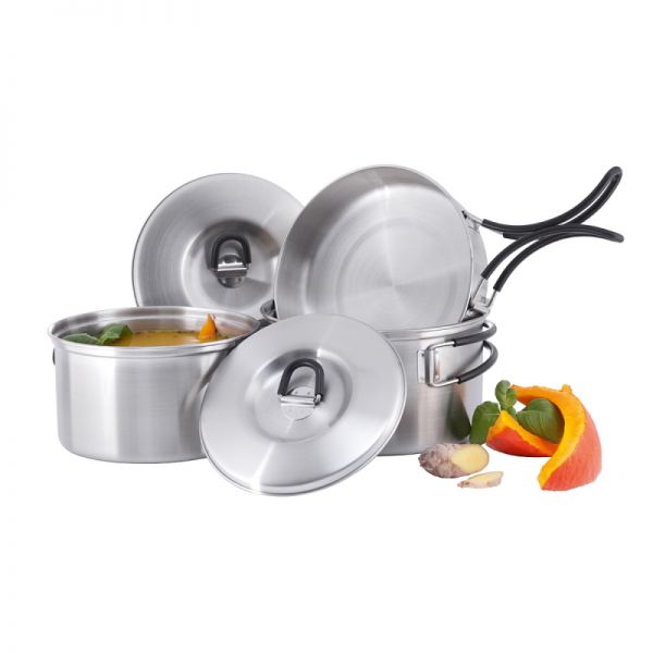 Tatonka - Edelstahl-Kochset mit Klappgriffen