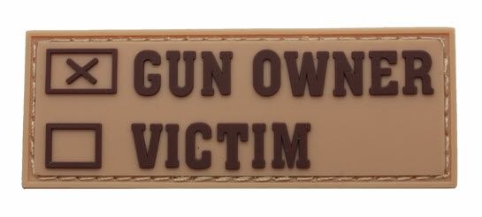 Klettabzeichen Gun Owner - tan