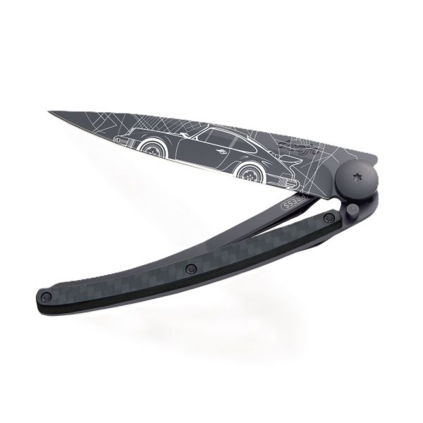 Deejo Klappmesser - Youngtimer Kohlefaser 37g