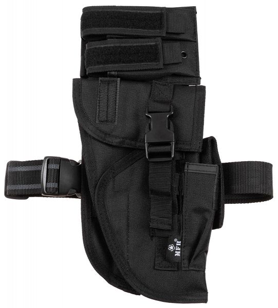Pistolenbeinholster, schwarz, &quot;Tactical&quot;, rechts