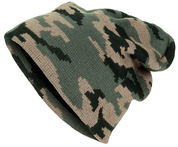 Strickmütze, &quot;Beanie&quot;, woodland, fein gestrickt