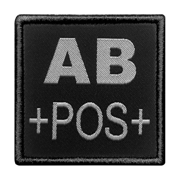 A10 Equipment - Patch Blutgruppe AB+ (schwarz)