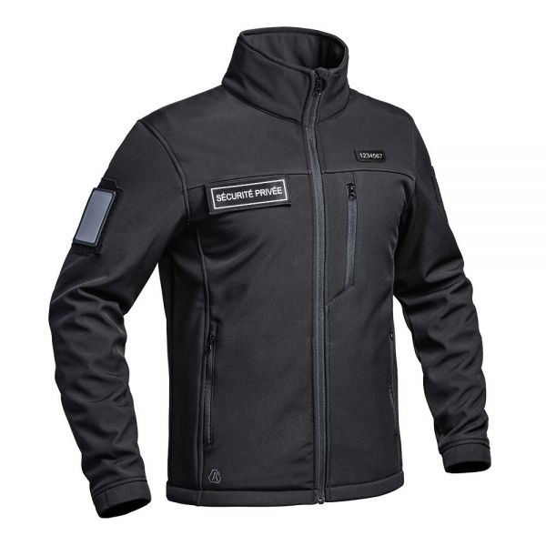 A10 Equipment - Softshell Jacke SECU-ONE flap Security (schwarz)