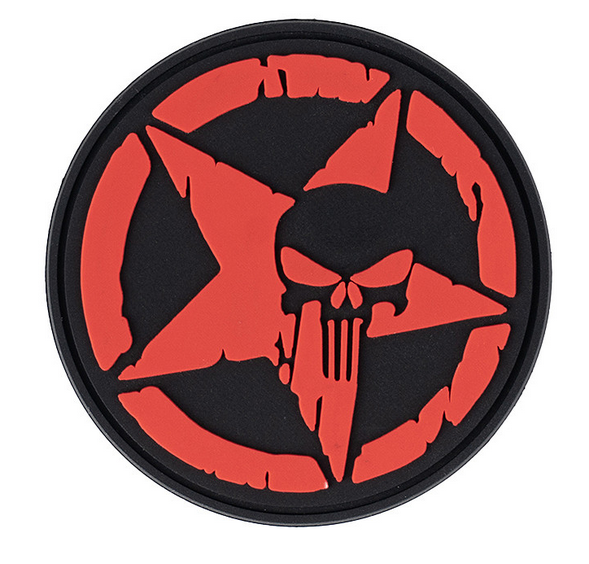 Klettabzeichen Punisher Allied Star - rot