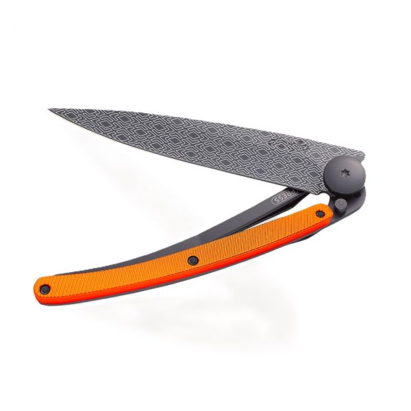 Deejo Klappmesser - Parallelen orange Aluminium 37g
