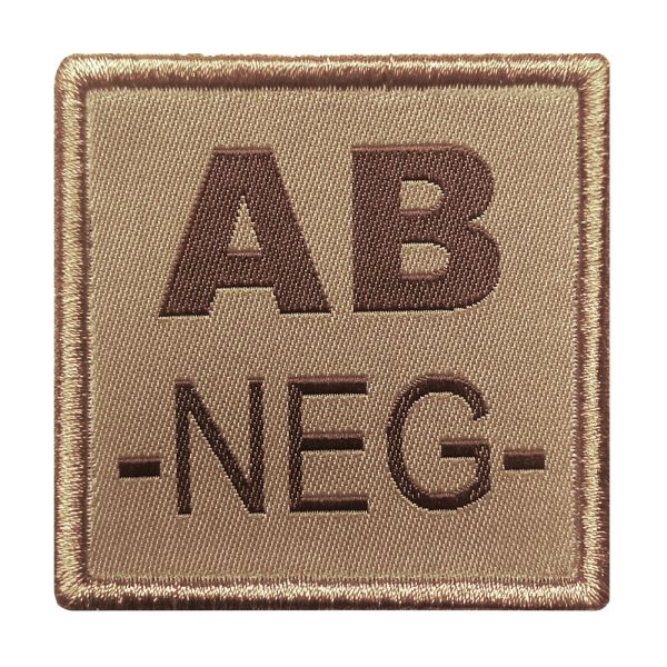 A10 Equipment - Patch Blutgruppe AB- (tan)