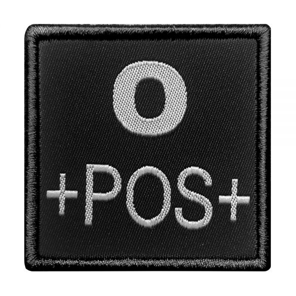 A10 Equipment - Patch Blutgruppe 0+ (schwarz)