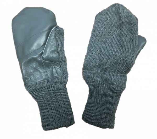 Schweizer Armee - Daumenhandschuhe mit Lederbesatz