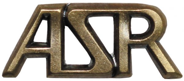 CZ/SK Metallabzeichen, bronze, &quot;ASR&quot;, neuw.