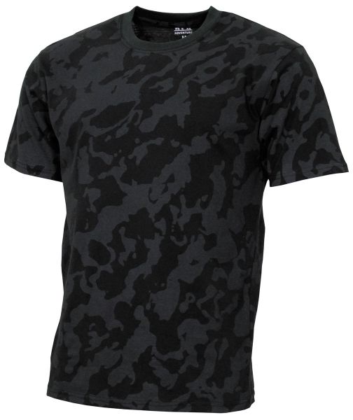 US T-Shirt, "Streetstyle", night-camo, 140-145 g/m²