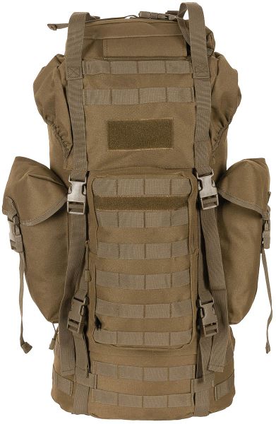 BW Kampfrucksack, &quot;MOLLE&quot;, 65 l, Alu-Aussteifung, coyote