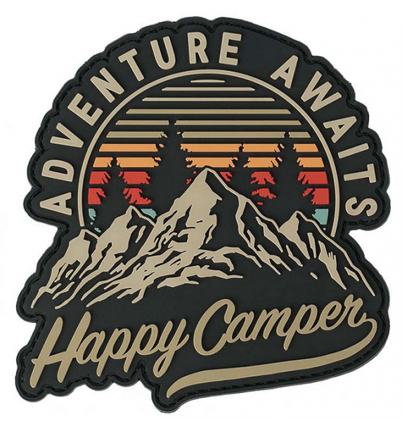Klettabzeichen Happy Camper - color