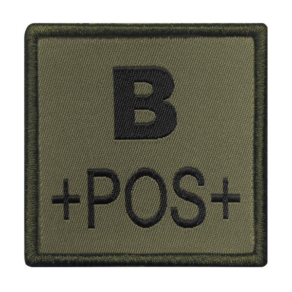 A10 Equipment - Patch Blutgruppe B+ (oliv)