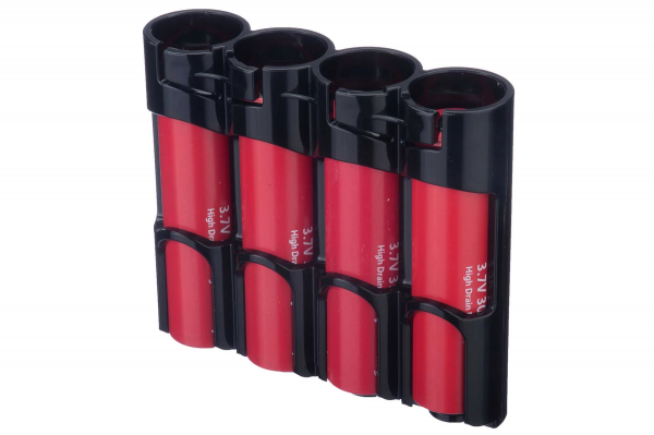 Storacell - Aufbewahrungsbox für 4 x 18650 Akkus (schwarz)