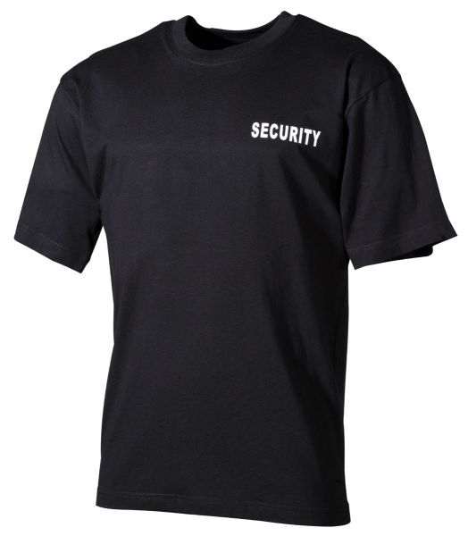 T-Shirt, schwarz, &quot;Security&quot;, bedruckt