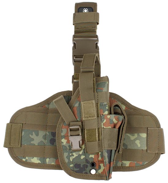 Pistolenbeinholster, &quot;MOLLE&quot;, rechts, flecktarn