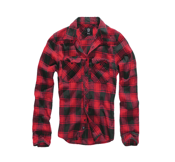 Brandit - Check Shirt Long Sleeve red/black