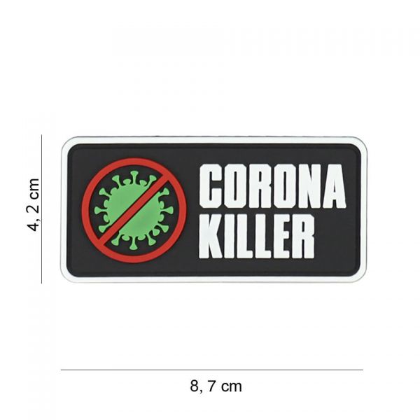 Klettabzeichen Corona Killer - mehrfarbig