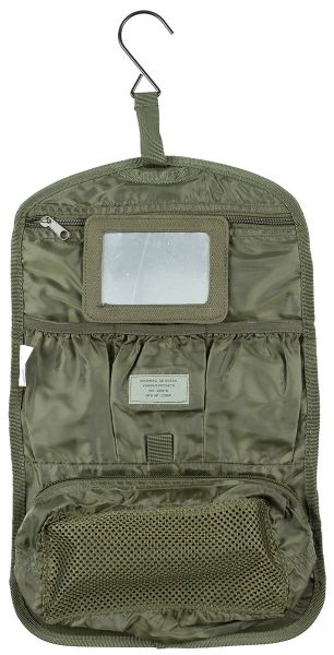 Brit. Waschzeugtasche, rollbar, oliv