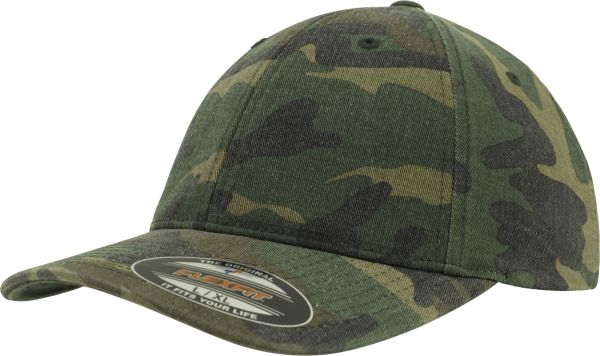 Flexfit Garment Washed Camo woodland