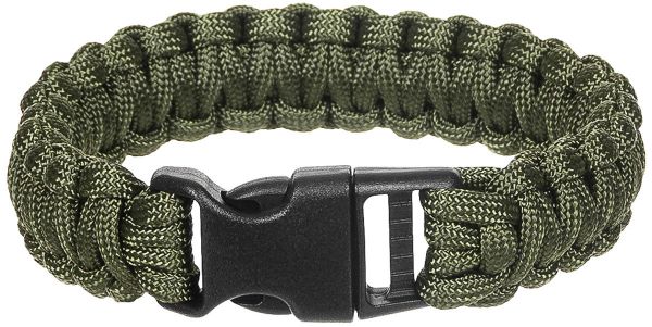 Armband, &quot;Parachute Cord&quot;, oliv, Breite ca. 2,3 cm