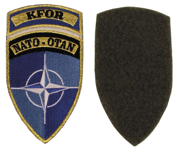 Klettabzeichen, &quot;KFOR&quot;, NATO-OTAN, neuw.