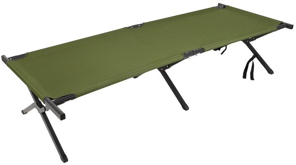 US Feldbett, Alu, oliv, extra lang