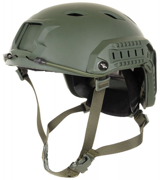 US Helm, FAST-Fallschirmjäger, oliv, Rails, ABS-Kunststoff