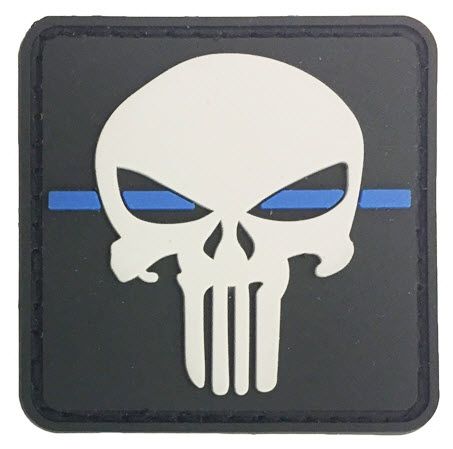 Klettabzeichen Punisher - Thin Blue Line
