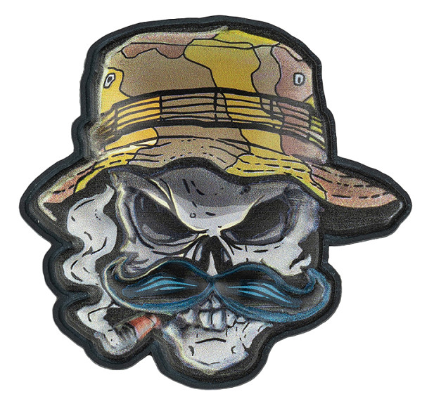 Klettabzeichen Skull Bush ranger - color