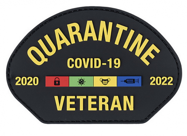 Klettabzeichen Quarantine Veteran Covid-19 - color