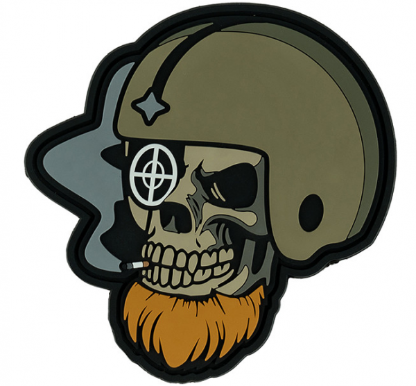 Klettabzeichen Totenkopf-Pilot - color