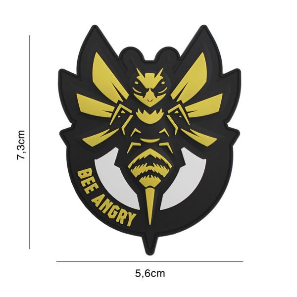 Klettabzeichen Bee Angry - gelb