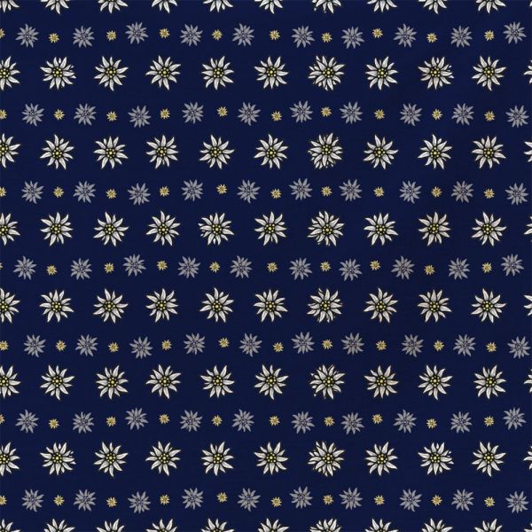 Bandana, blau Edelweiss, Gr. 55 x 55 cm, Baumwolle
